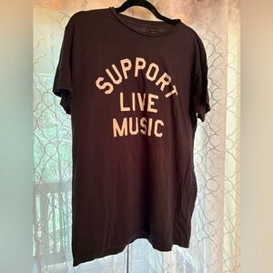 Black Support Live Music Tee